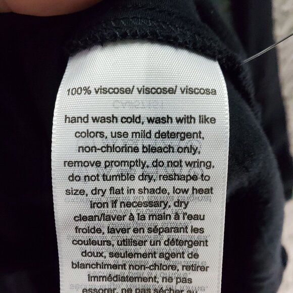 Tommy Hilfiger Top Womens XL Black Banded Collar Button-Down Blouse 100% Viscose - Picture 3 of 8